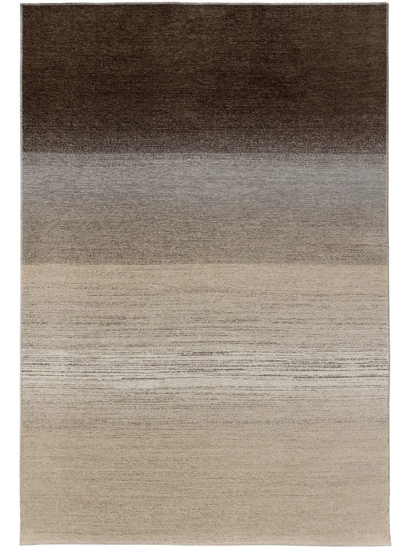 Tapis moderne dégradé marron et beige d'intérieur et d'extérieur 100x150 cm