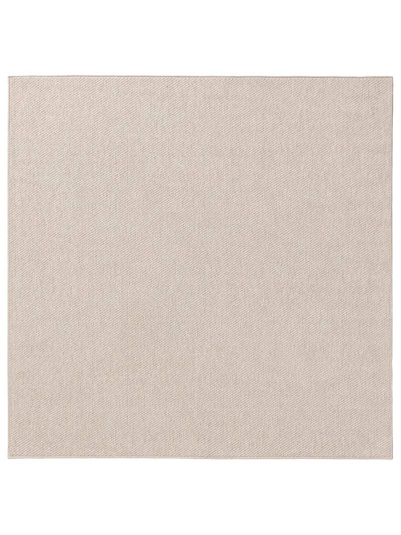 Tapis scandinave tressé à plat carré blanc d'intérieur et d'extérieur 300x300 cm