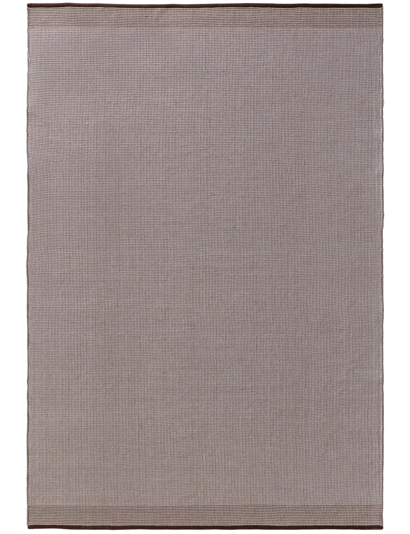 Tapis scandinave tressage géométrique beige et marron d'intérieur et d'extérieur 120x170 cm