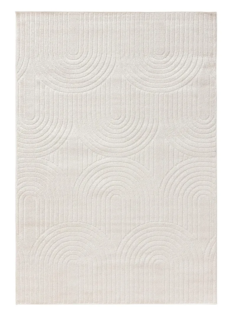 Tapis moderne arches crème d'intérieur et d'extérieur 200x290 cm
