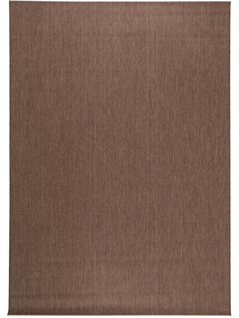 Tapis moderne uni marron d'intérieur et d'extérieur 80x150 cm