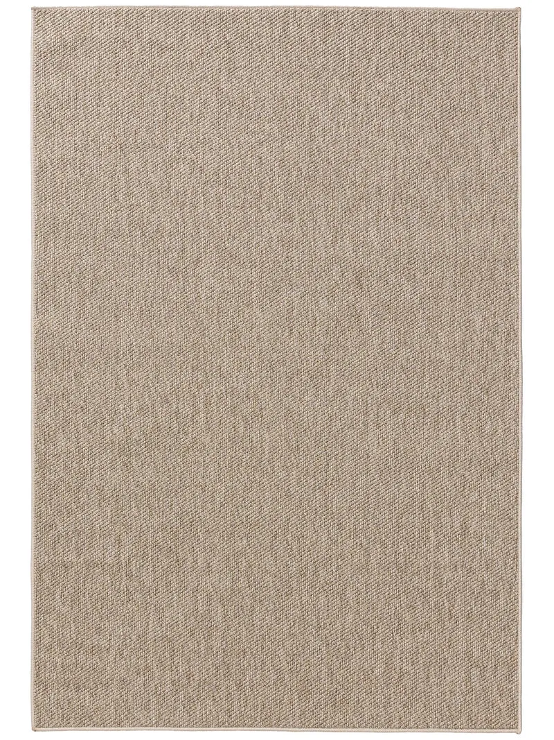 Tapis scandinave tressé à plat taupe d'intérieur et d'extérieur 80x150 cm