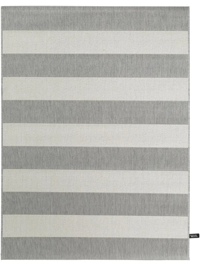 Tapis moderne rayé enfant gris d'intérieur et d'extérieur 80x150 cm