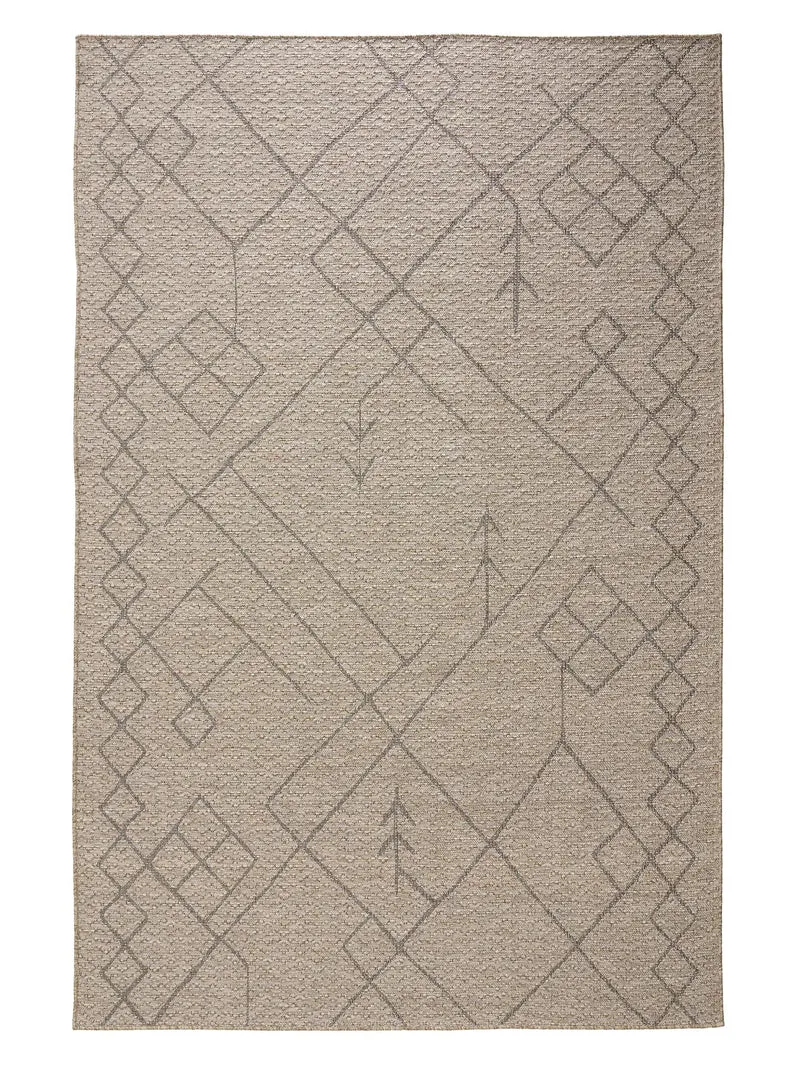 Tapis berbère marron naturel d'intérieur et d'extérieur 80x150 cm