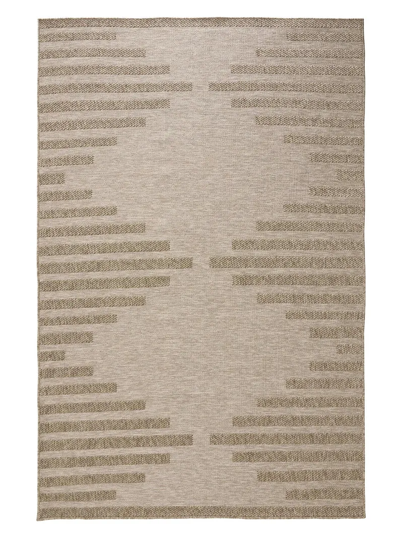 Tapis ethnique marron naturel d'intérieur et d'extérieur 140x200 cm