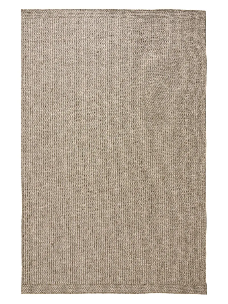 Tapis scandinave uni beige d'intérieur et d'extérieur 80x150 cm