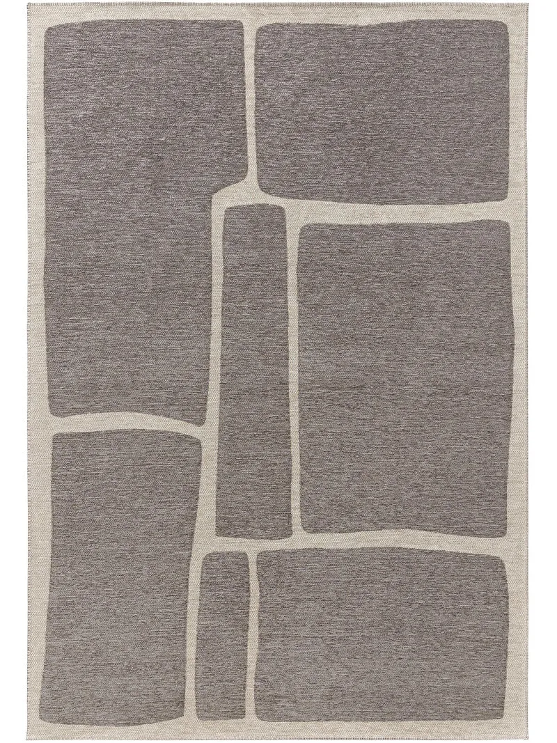 Tapis moderne gris d'intérieur et d'extérieur 160x230 cm