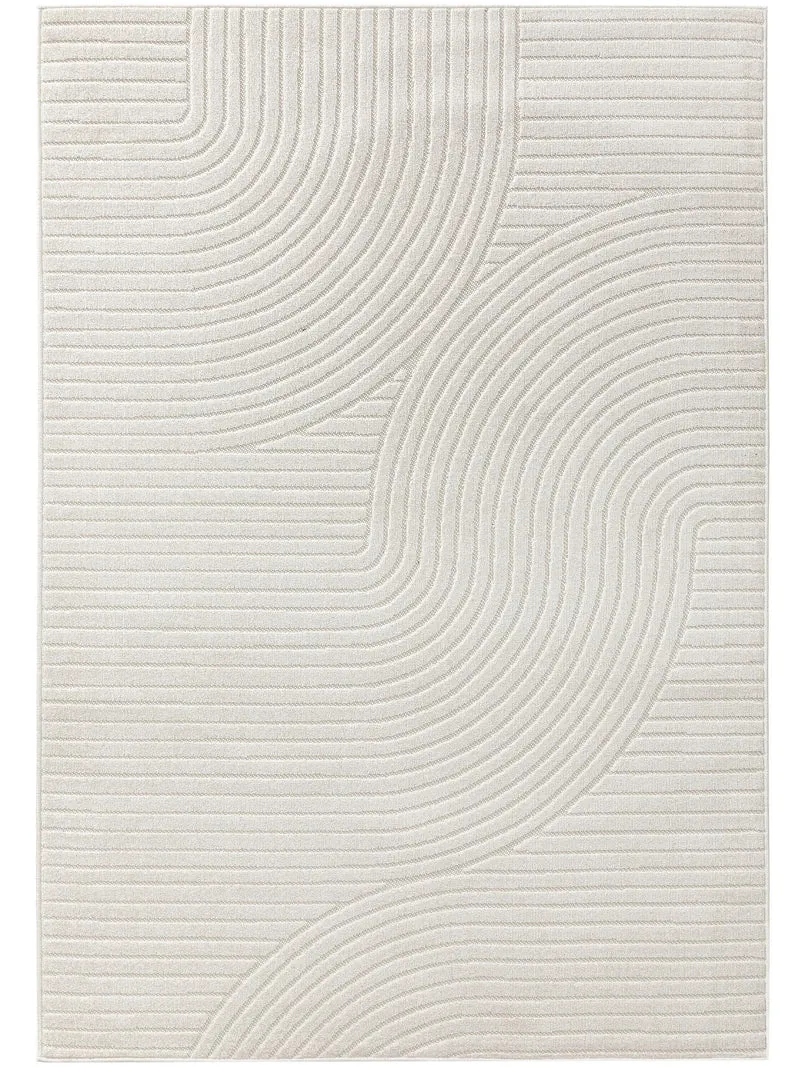 Tapis moderne contemporain blanc d'intérieur et d'extérieur 240x340 cm