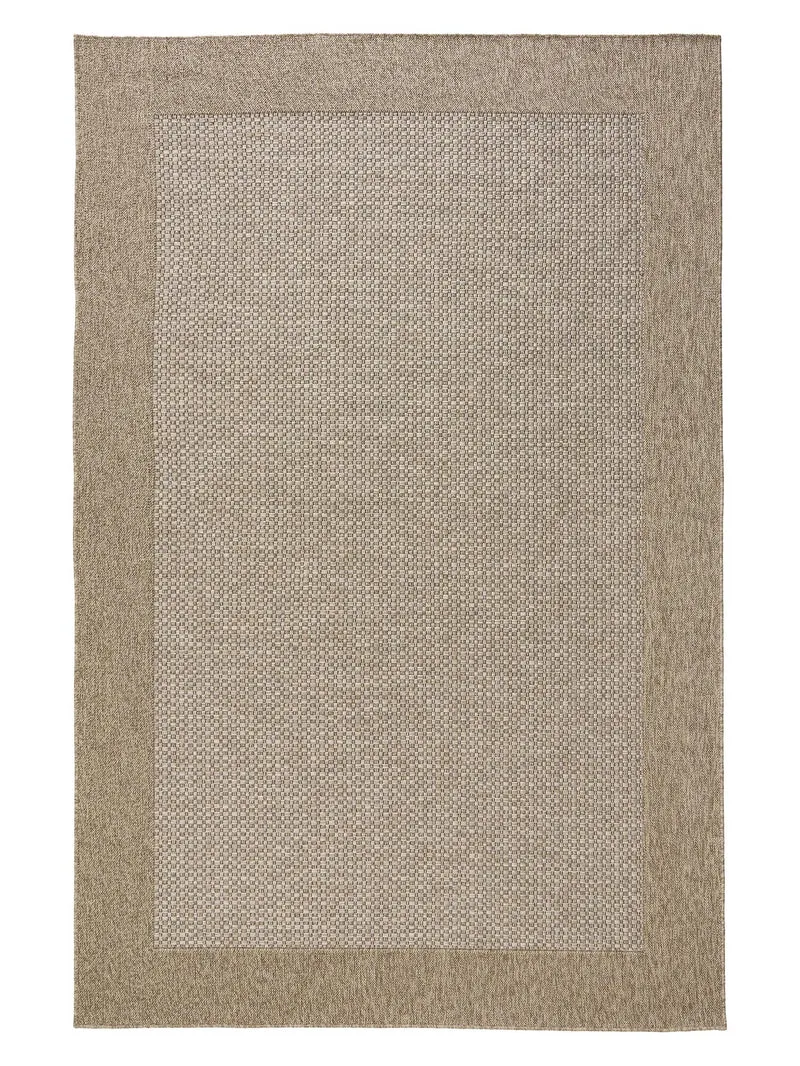 Tapis scandinave marron clair d'intérieur et d'extérieur 160x230 cm