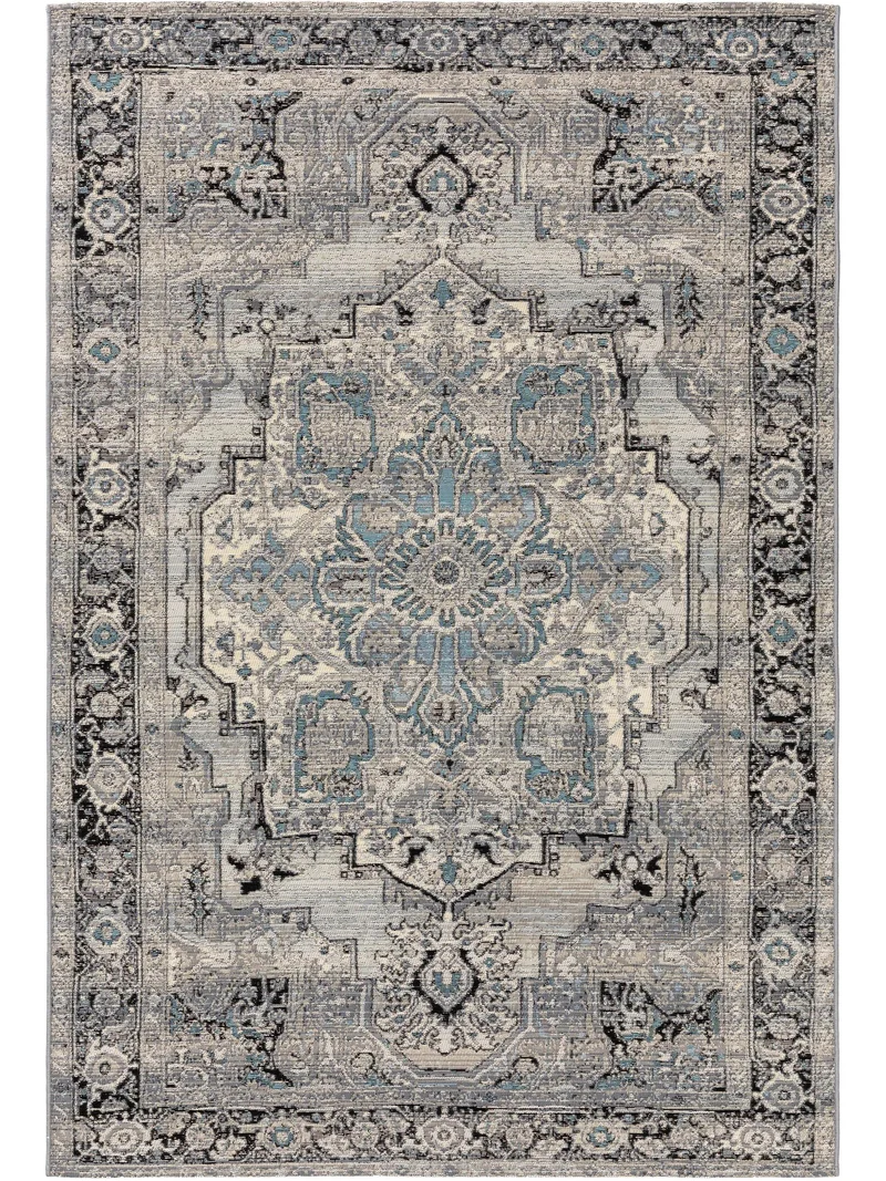 Tapis oriental vintage gris d'intérieur et d'extérieur 120x180 cm