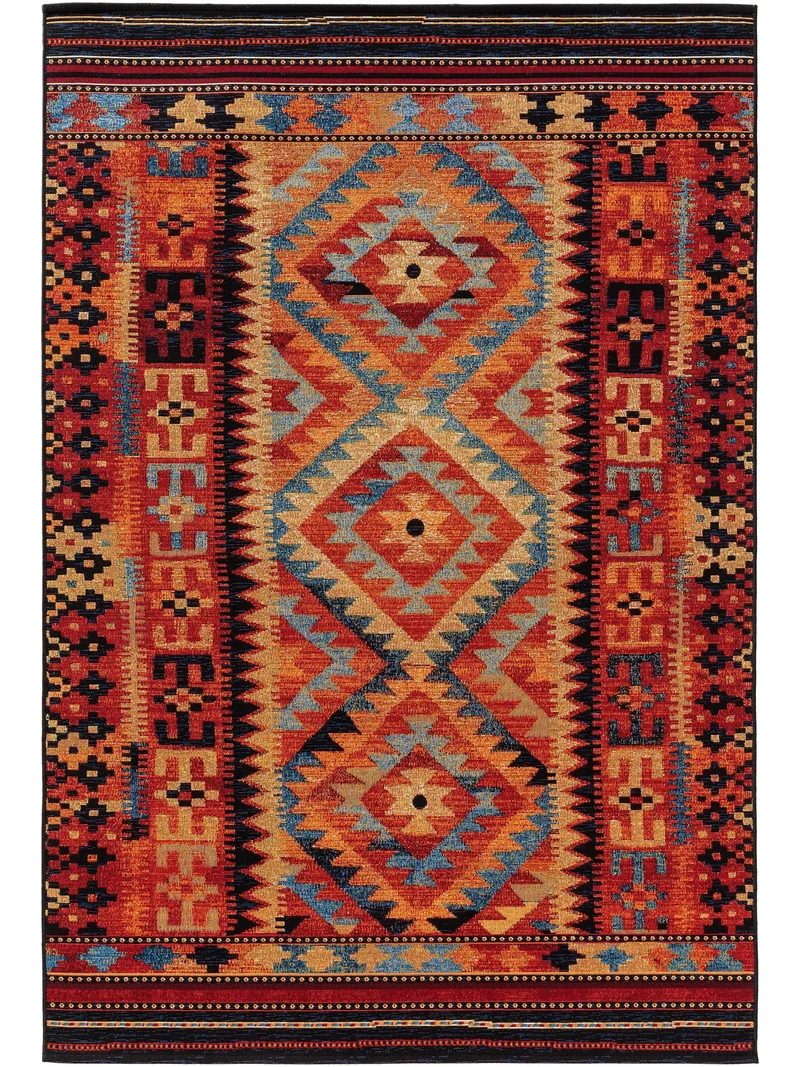 Tapis kilim multicolore d'intérieur et d'extérieur 60x100 cm
