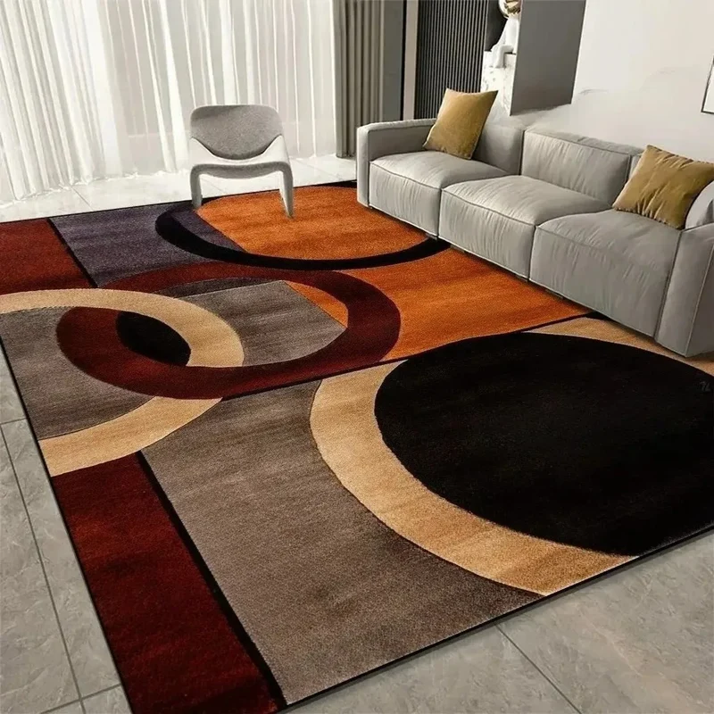 Tapis Antidérapant Motif Géométrique Cercles Multicolore