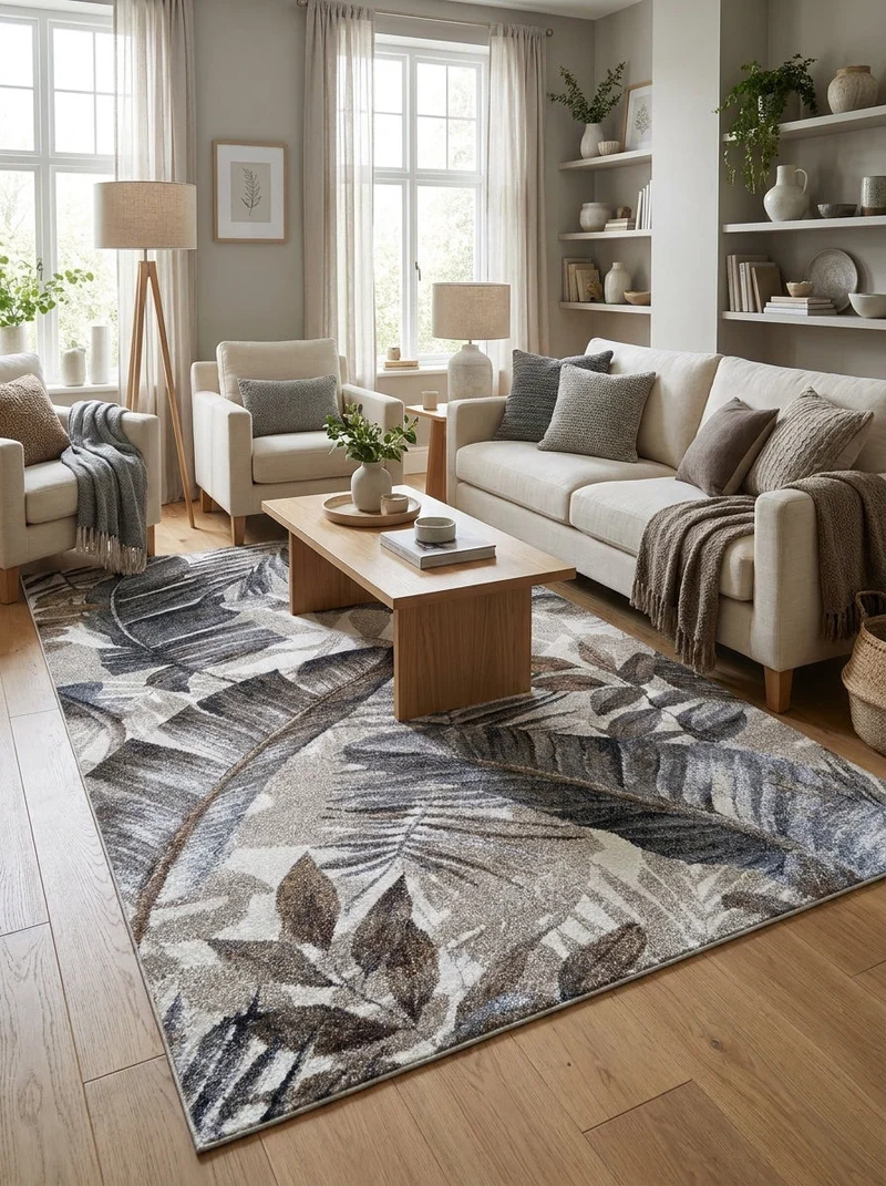 Tapis Design Gris - Toscane N°01