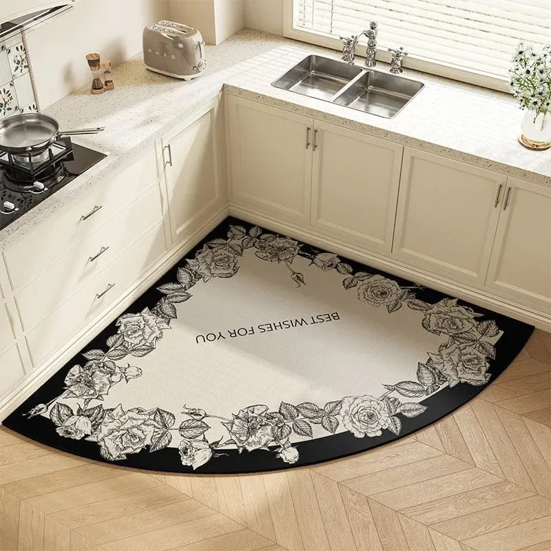 Tapis en diatomite fleuri