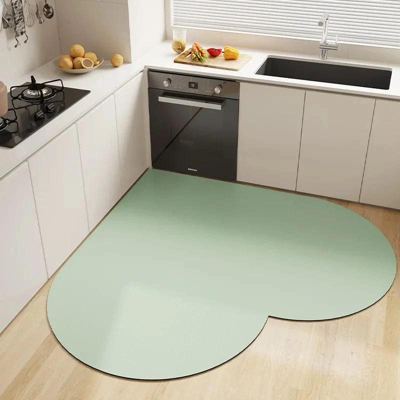 Tapis en diatomite cœur vert