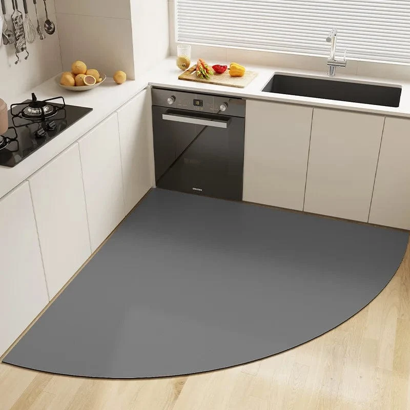 Tapis d'angle gris diatomite