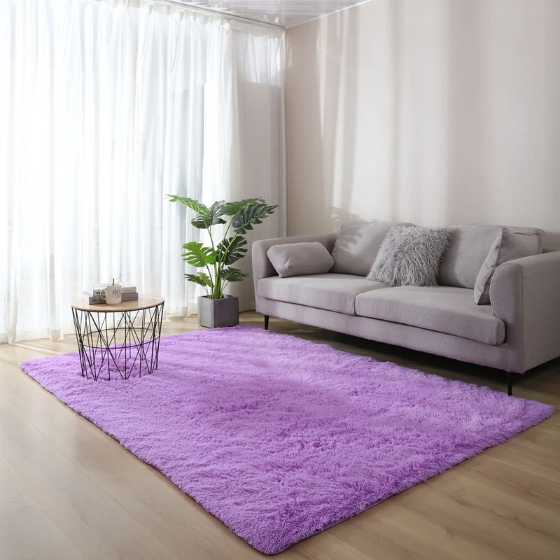 Tapis shaggy violet
