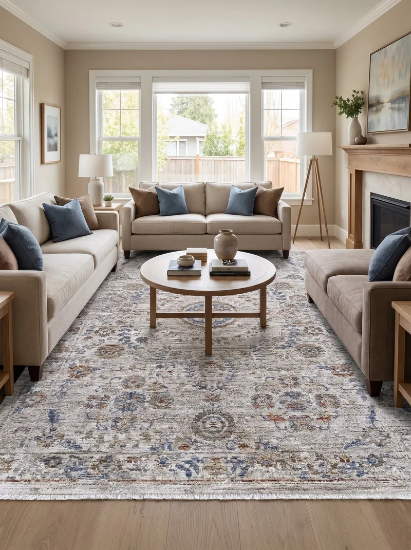 Tapis Vintage Beige & Multicolore - Verona