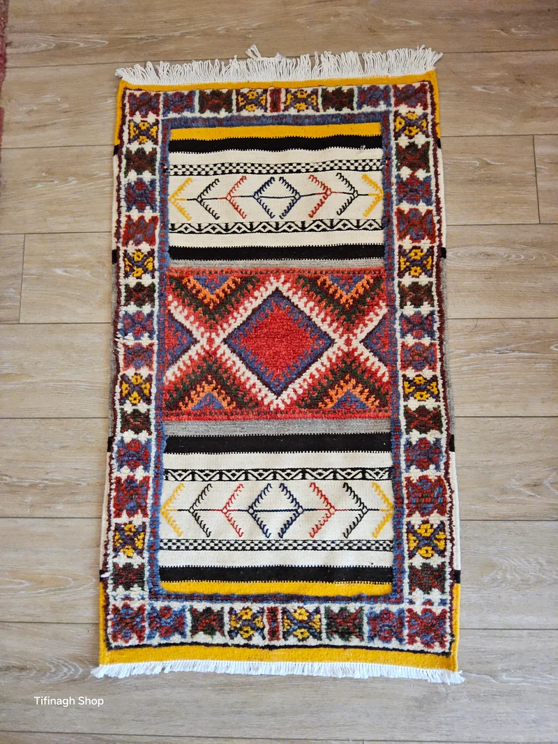 Tapis berbère - Kilim Glaoui de Taznakht 1.11m x 0.63m