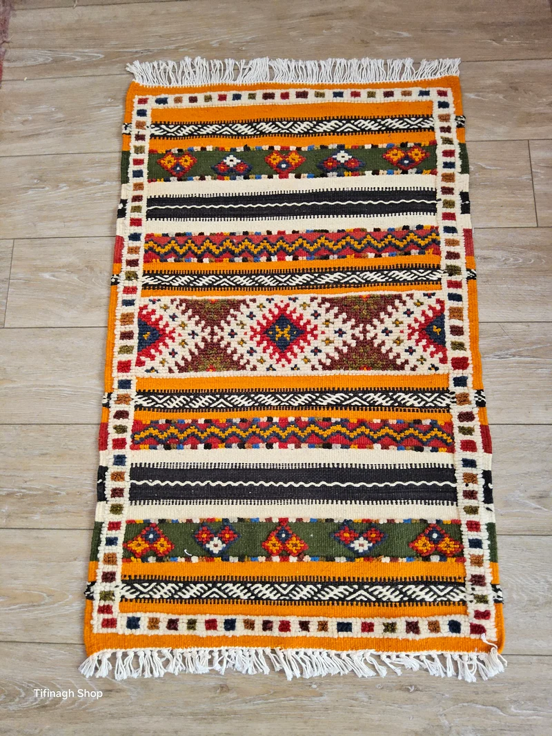 Tapis berbère - Kilim Glaoui de Taznakht 1.05m x 0.66m