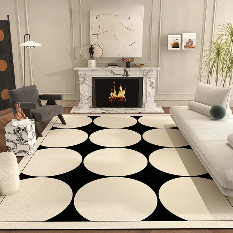 Tapis damier rond