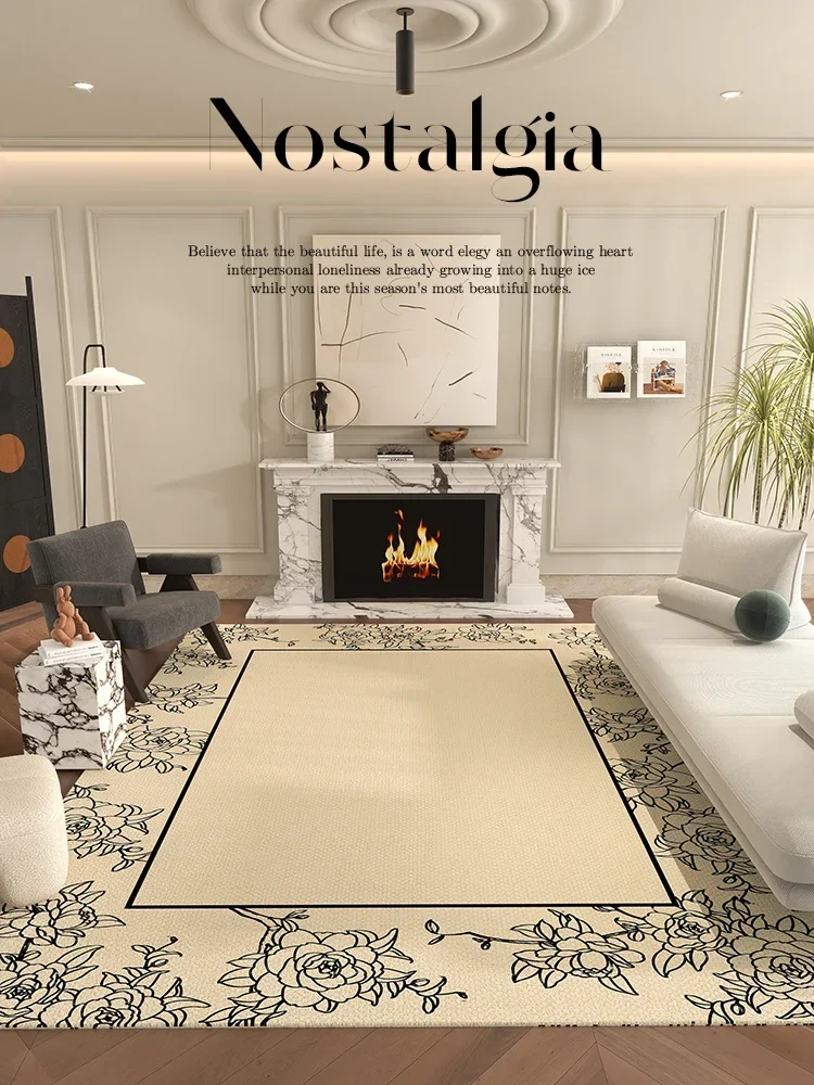 Tapis damier floral