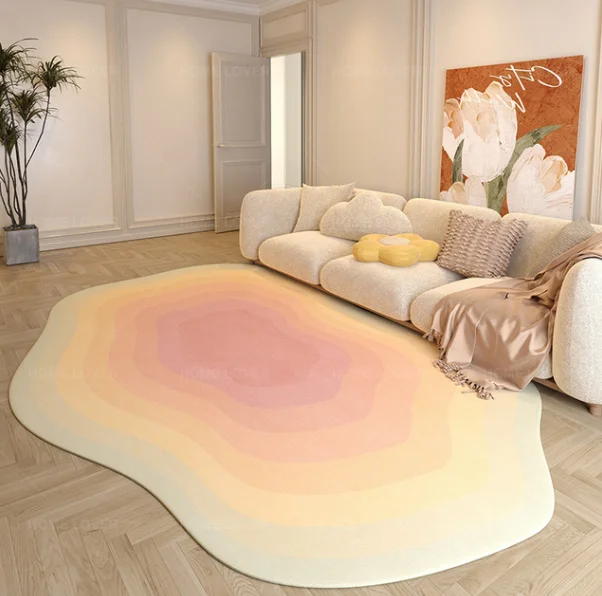 Tapis design coloré rose