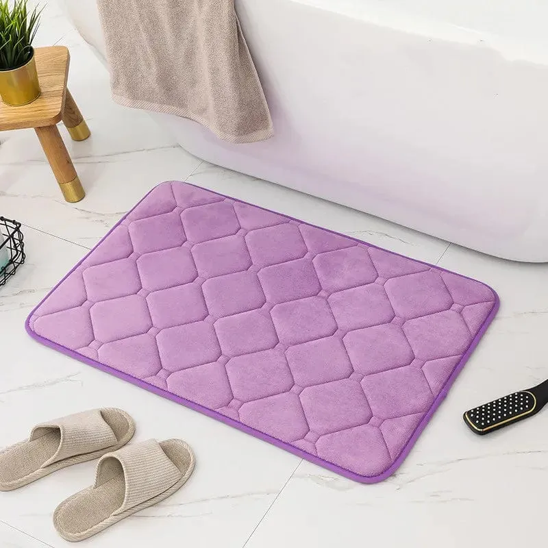 Tapis de bain velouté lilas