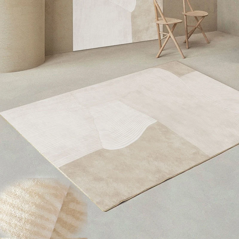Tapis beige et doré