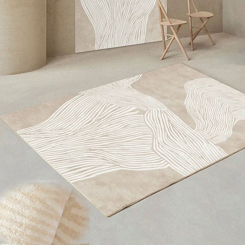 Tapis blanc et beige