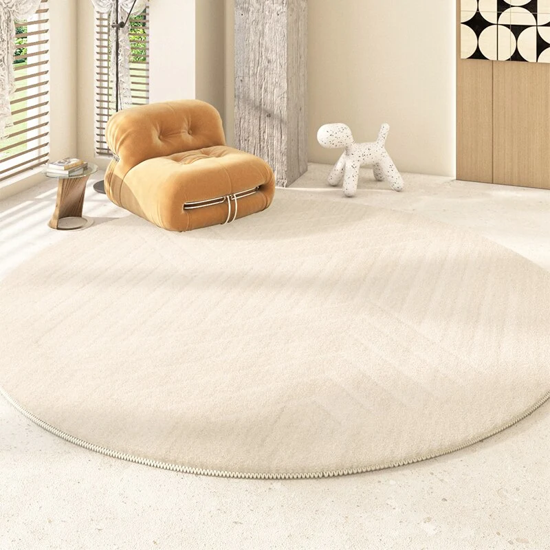 Tapis rond salon scandinave