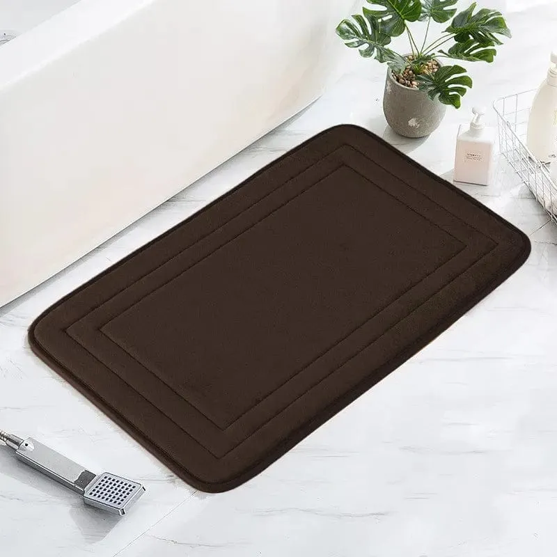 Tapis de bain marron