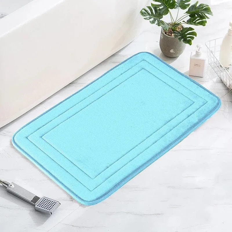 Tapis de bain bleu ciel