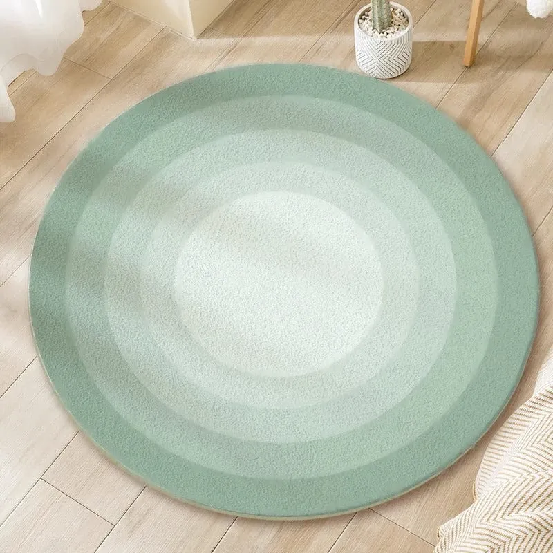 Tapis rond verdure nuancée