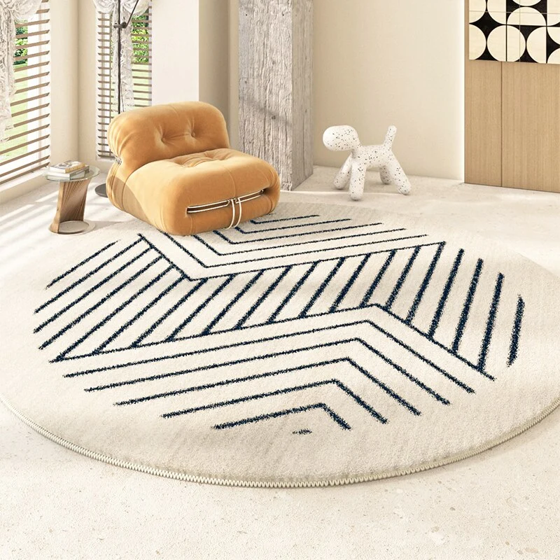 Salon tapis rond