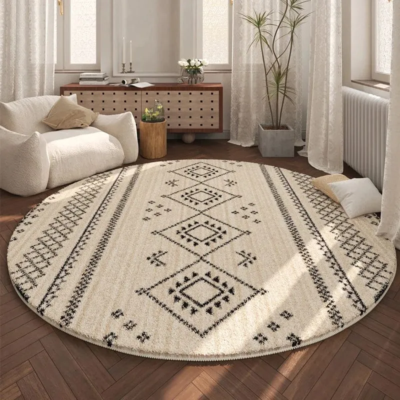 Tapis finesse noir et beige