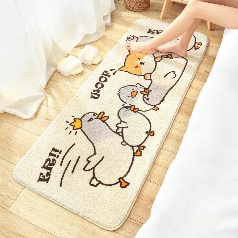 Tapis rectangulaire beige
