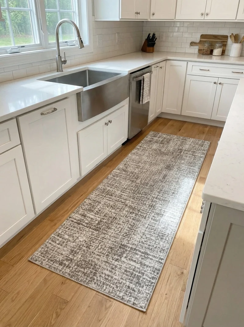 Tapis de Cuisine Moderne Beige & Taupe - Mirador