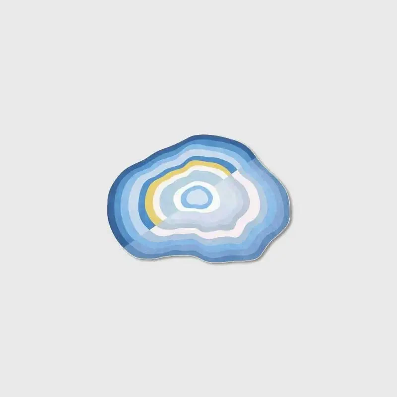 Tapis rond bleu