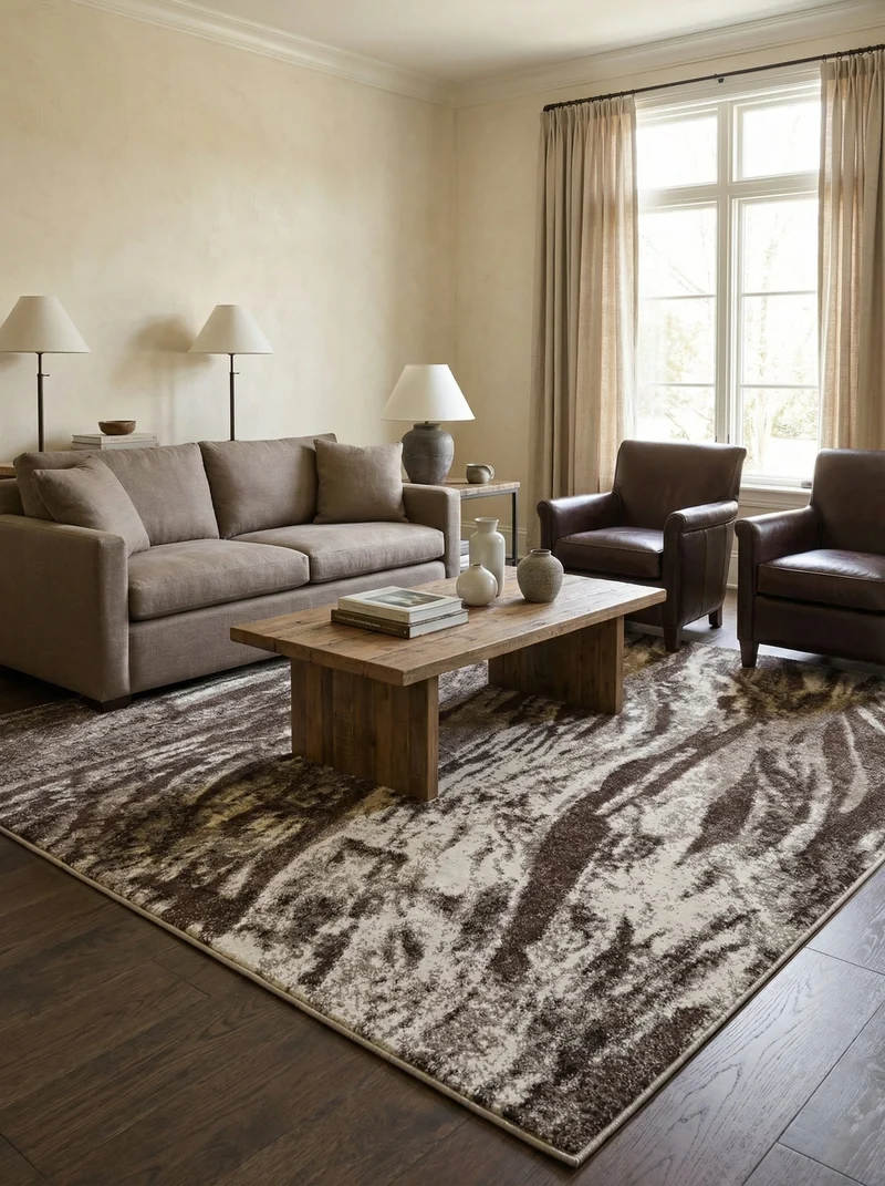 Tapis Moderne Beige et Marron - Torino