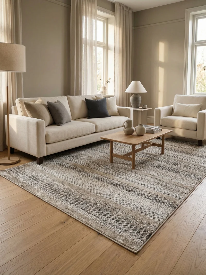 Tapis Berbère Beige et Gris - Torino