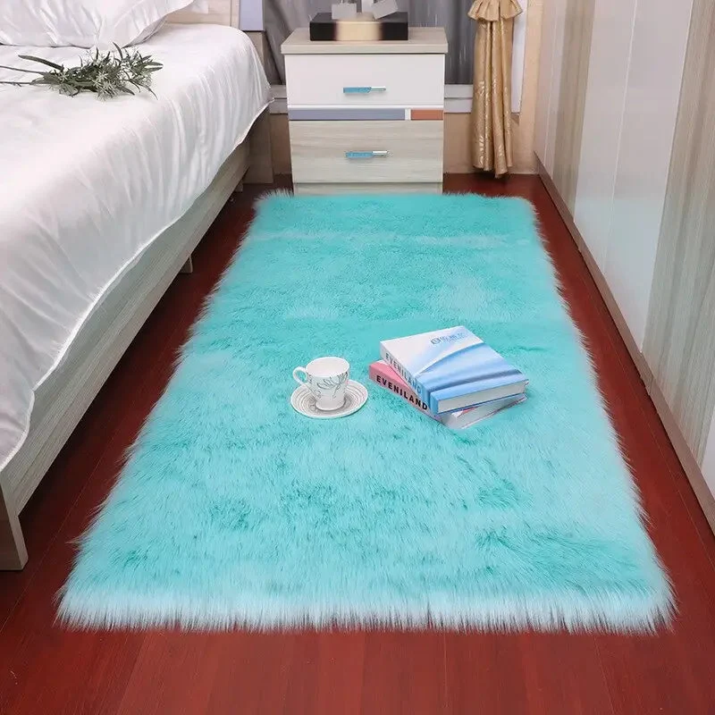Tapis de chambre bleu