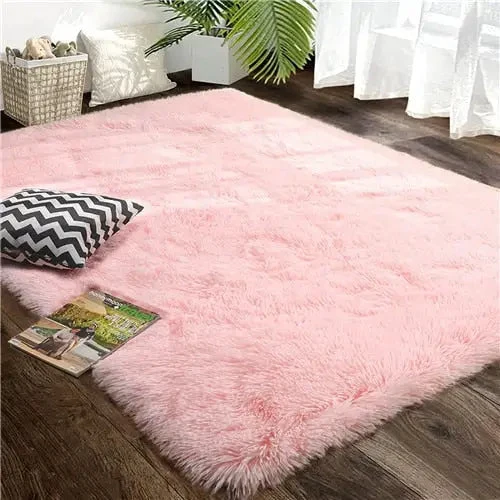 Tapis de salon rose
