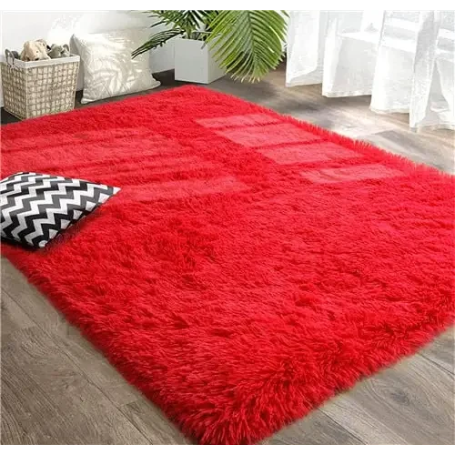 Tapis salon rouge