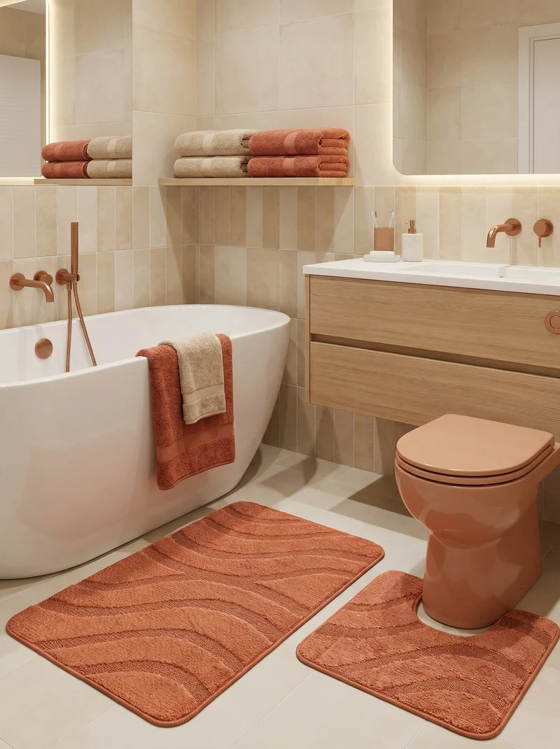 Kit Tapis de Bain Terracotta - Cordova N°2