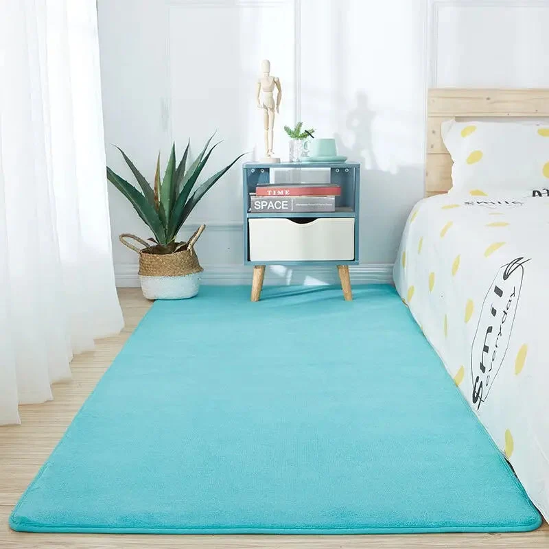 Tapis de chambre turquoise
