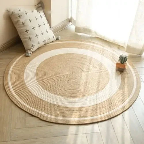 Tapis rond de jute naturel