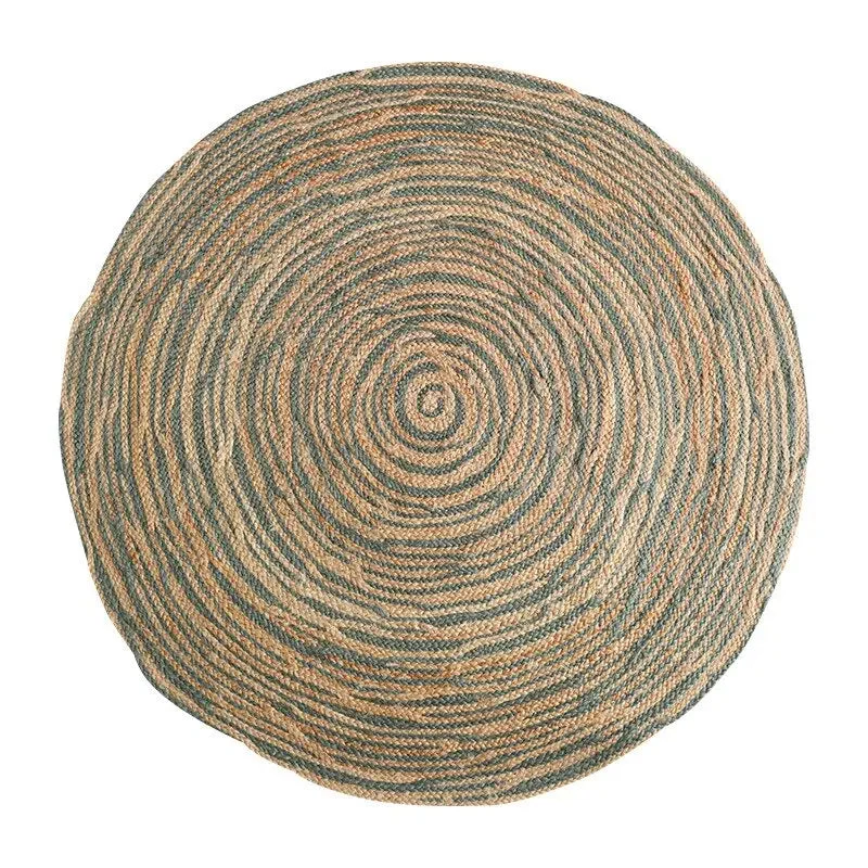 Tapis rond jute Vert foncé
