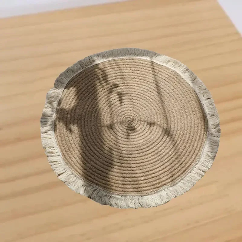 Tapis rond jute intérieur