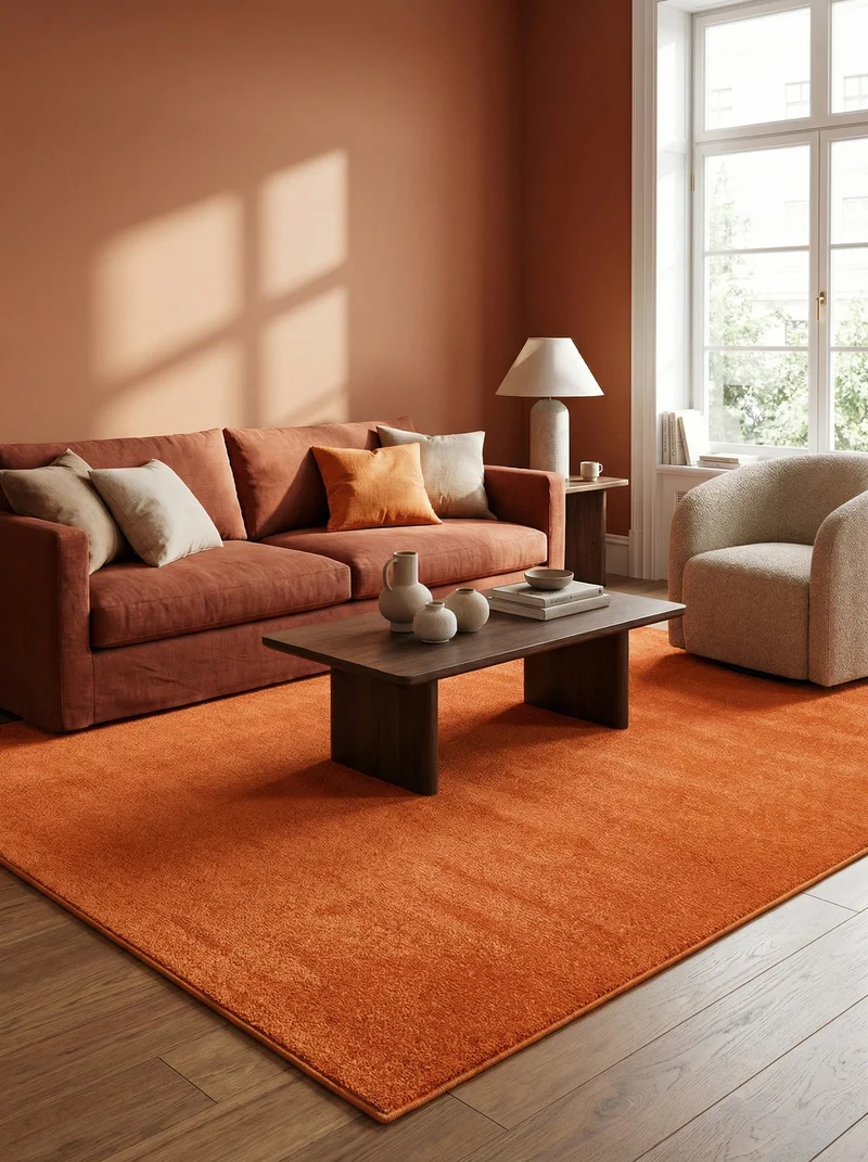 Tapis Uni Orange - Ravello